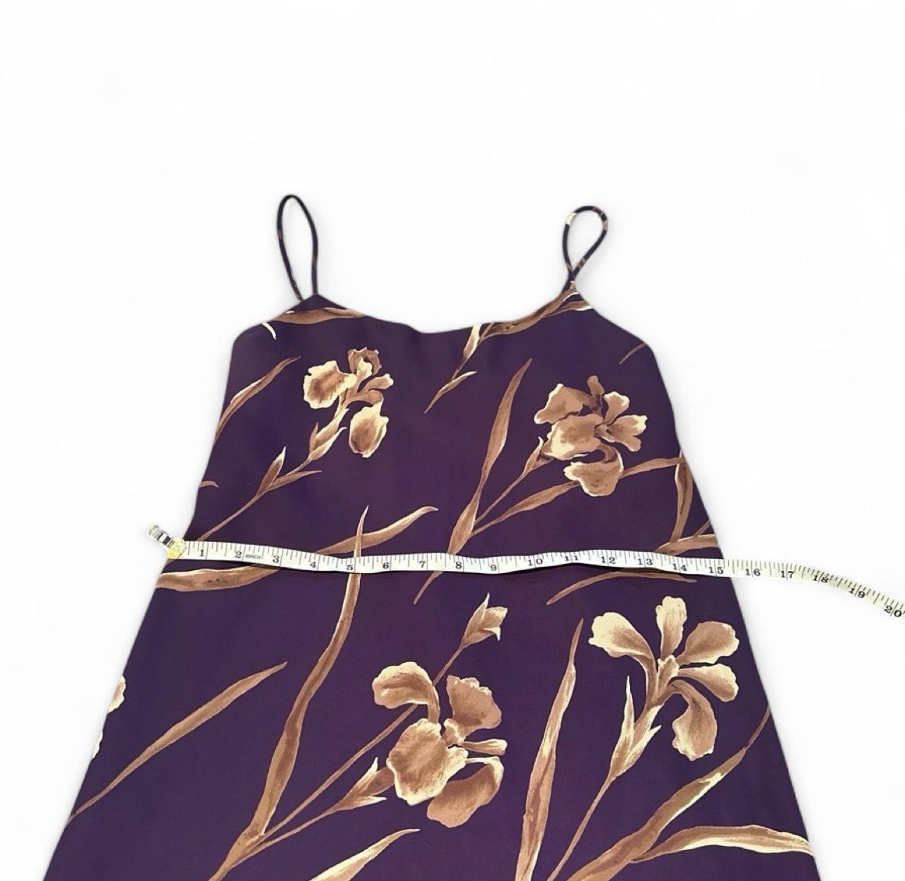 90s Vintage Blondie And Me Purple Satin Floral Dress Size 10