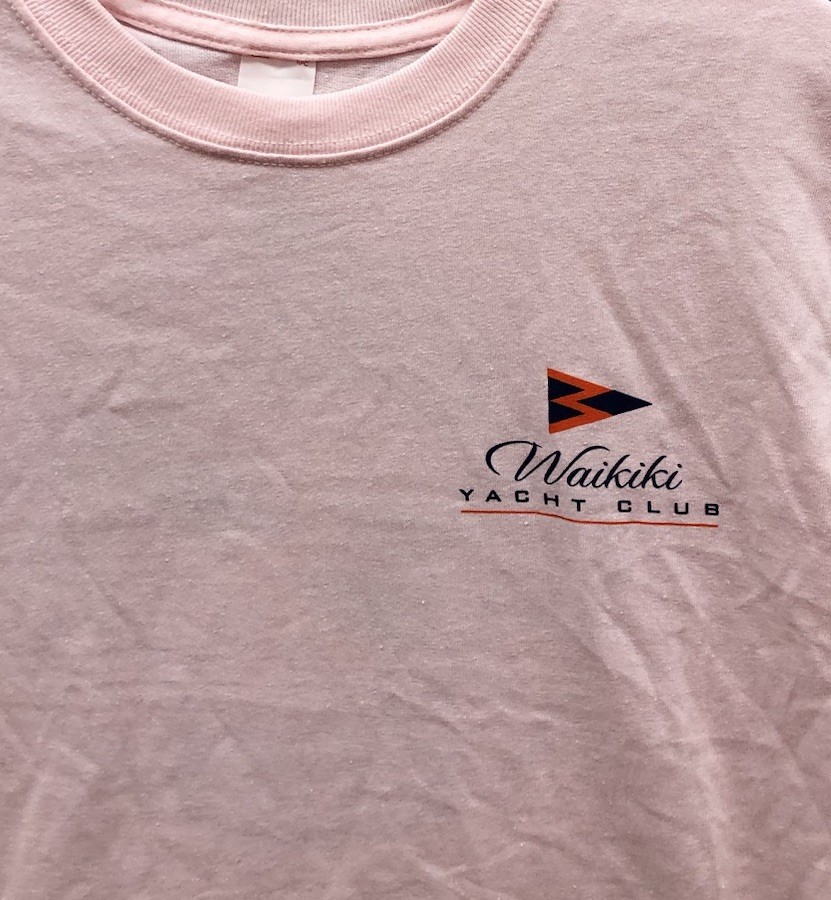 Vintage 1980’s Waikiki Yacht Club Pink T Shirt Women Size M Retro Hawaii Hanes