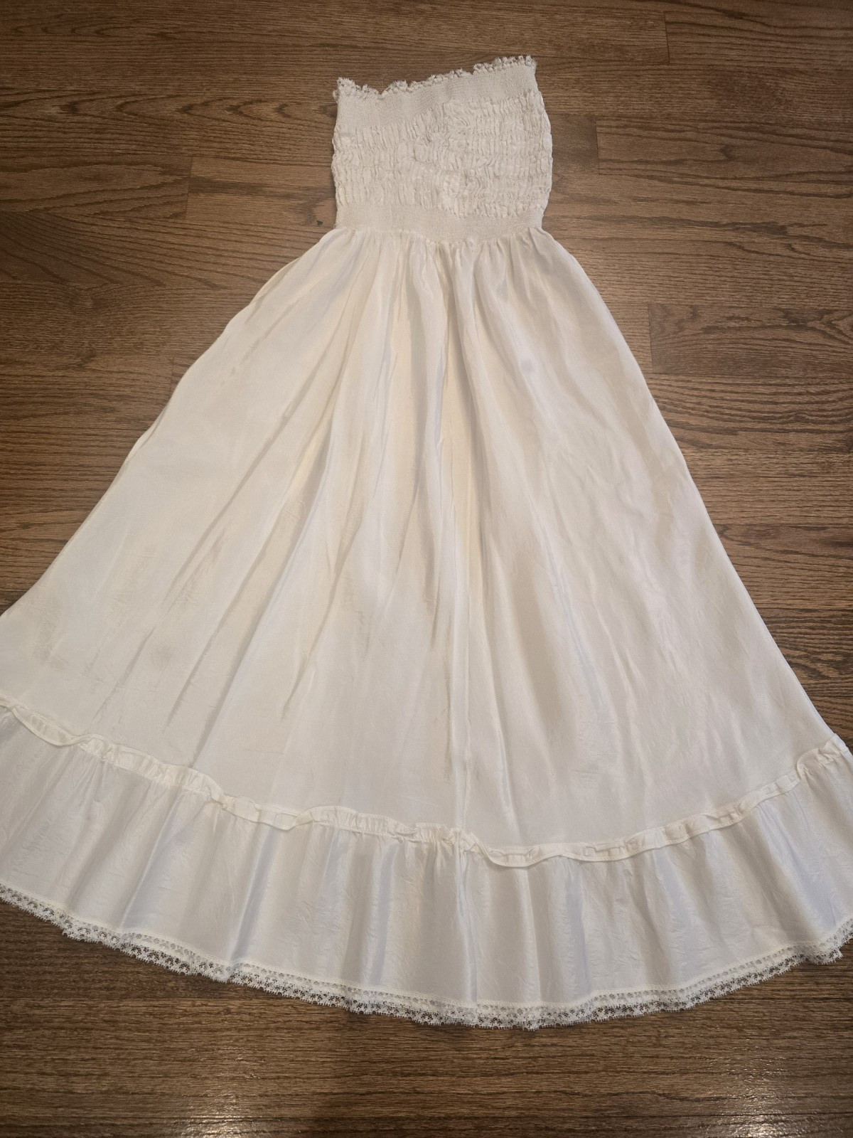 Vintage 60s Womens Lace Strapless Coquette Petticoat Rockabilly Tube Top Style
