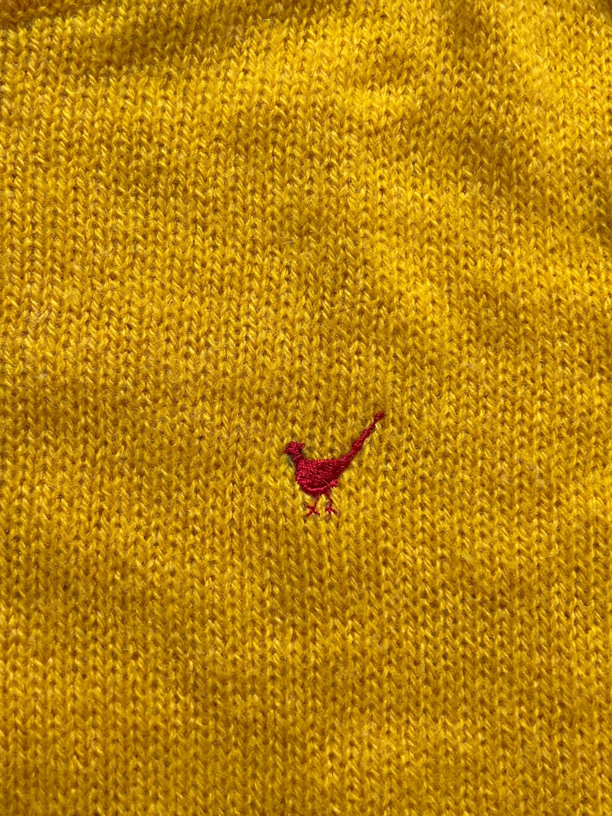 Vintage Pheasant Hill Mustard Yellow Womens Sweater knit Doo Wop Button Small