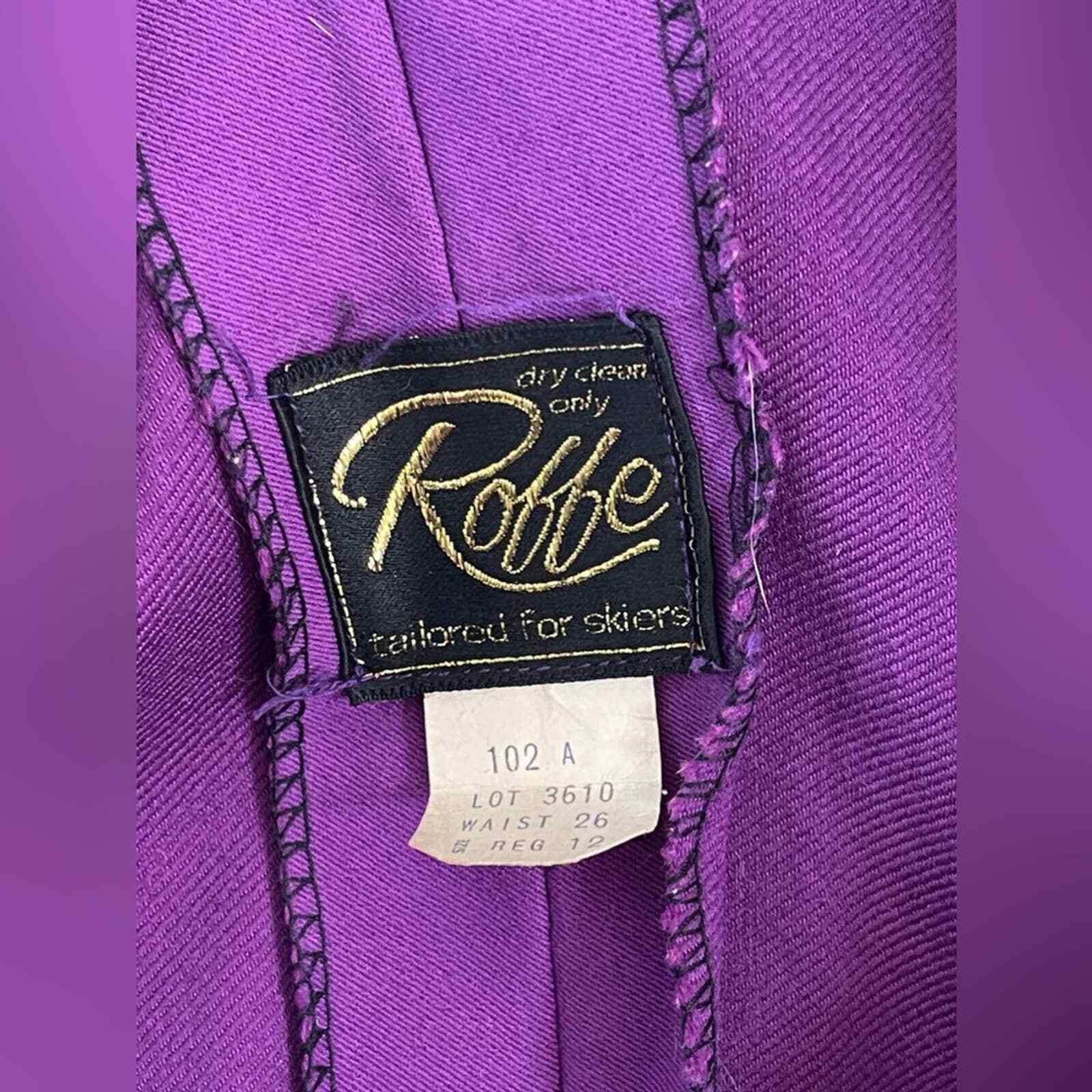70s Vintage Roffe Purple Snow Suit with Matching Vest
