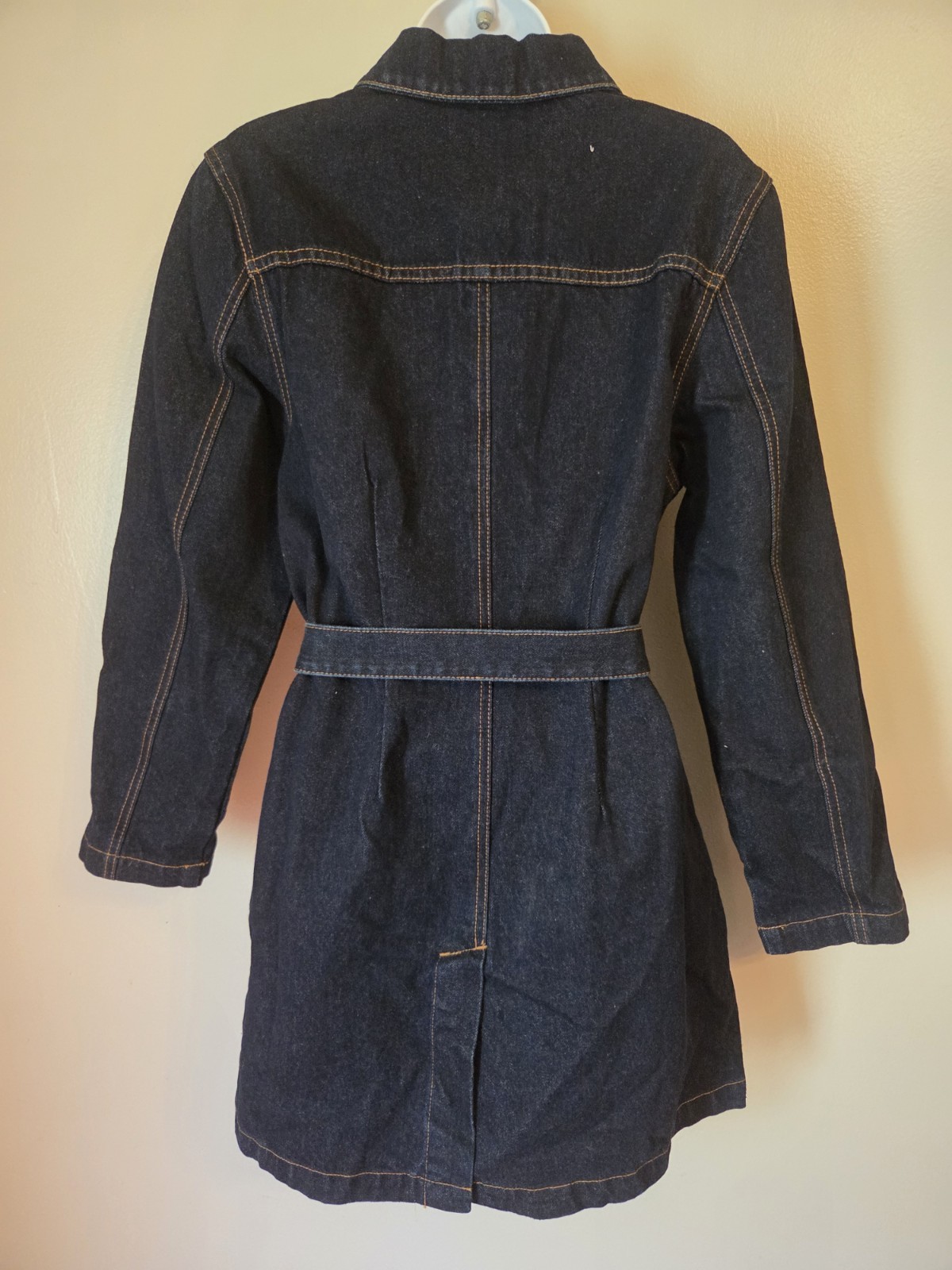 Vintage 90s LA Blues Denim Coat/Dress Mini Mint S