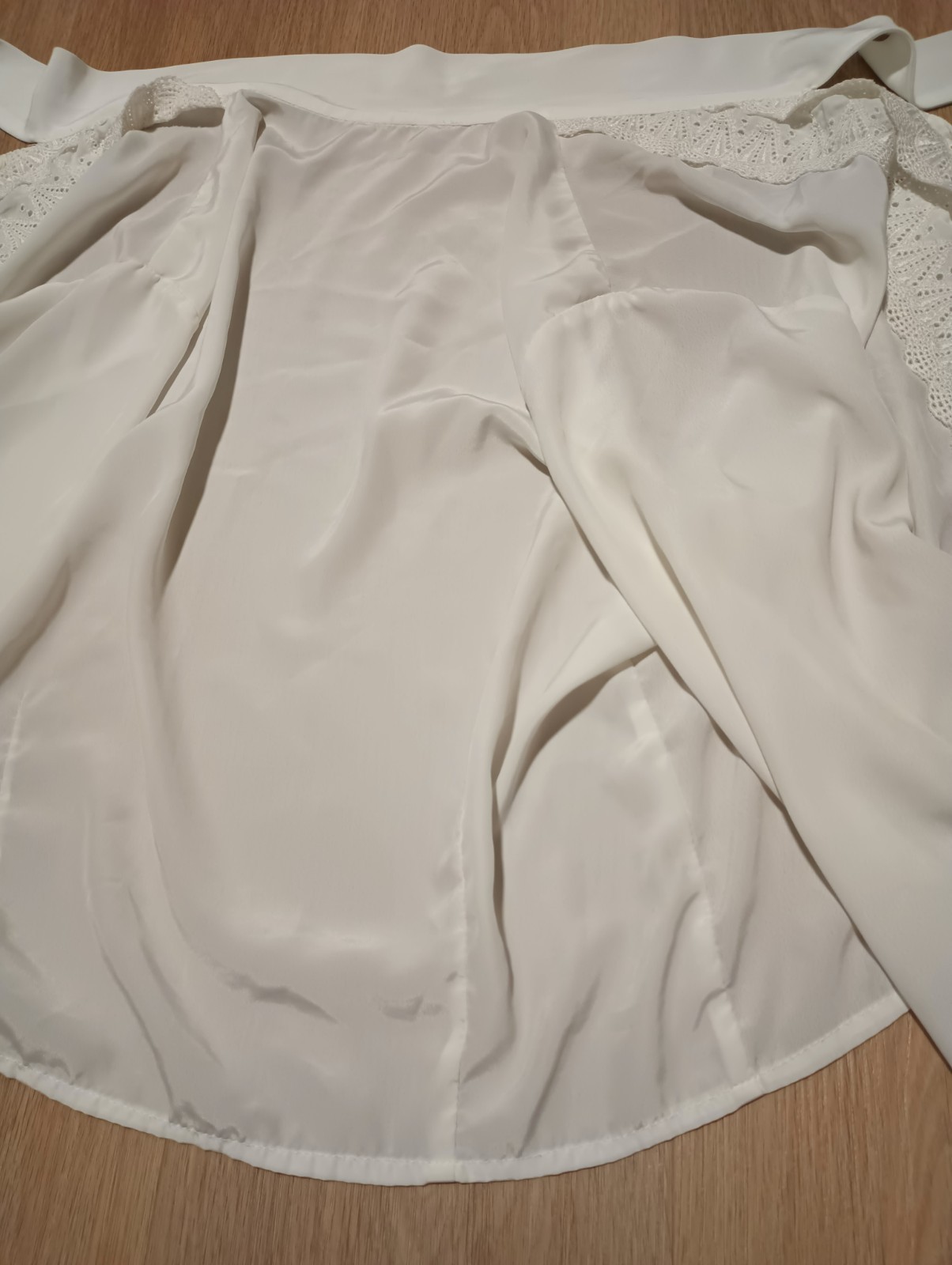 Vtg 70s Off White Smooth Soft Country Cottagecore Blouse Top office career M L