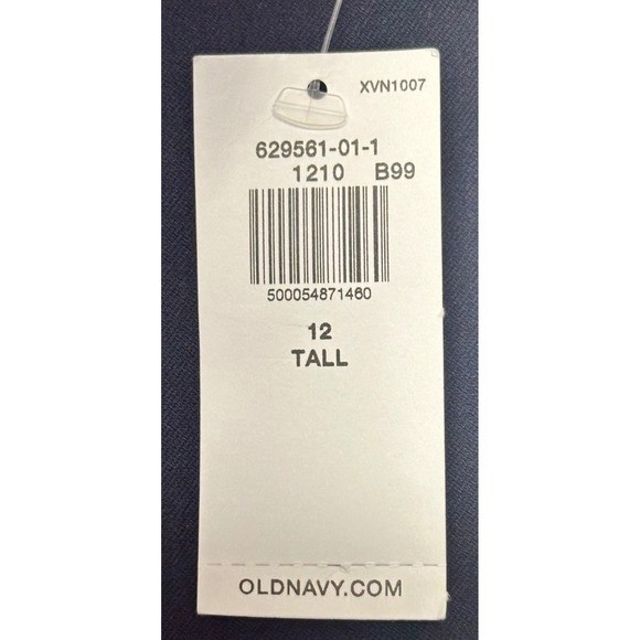 OLD NAVY High Rise Pixie Straight Leg Pants Navy Blue Size 12 Tall NWT