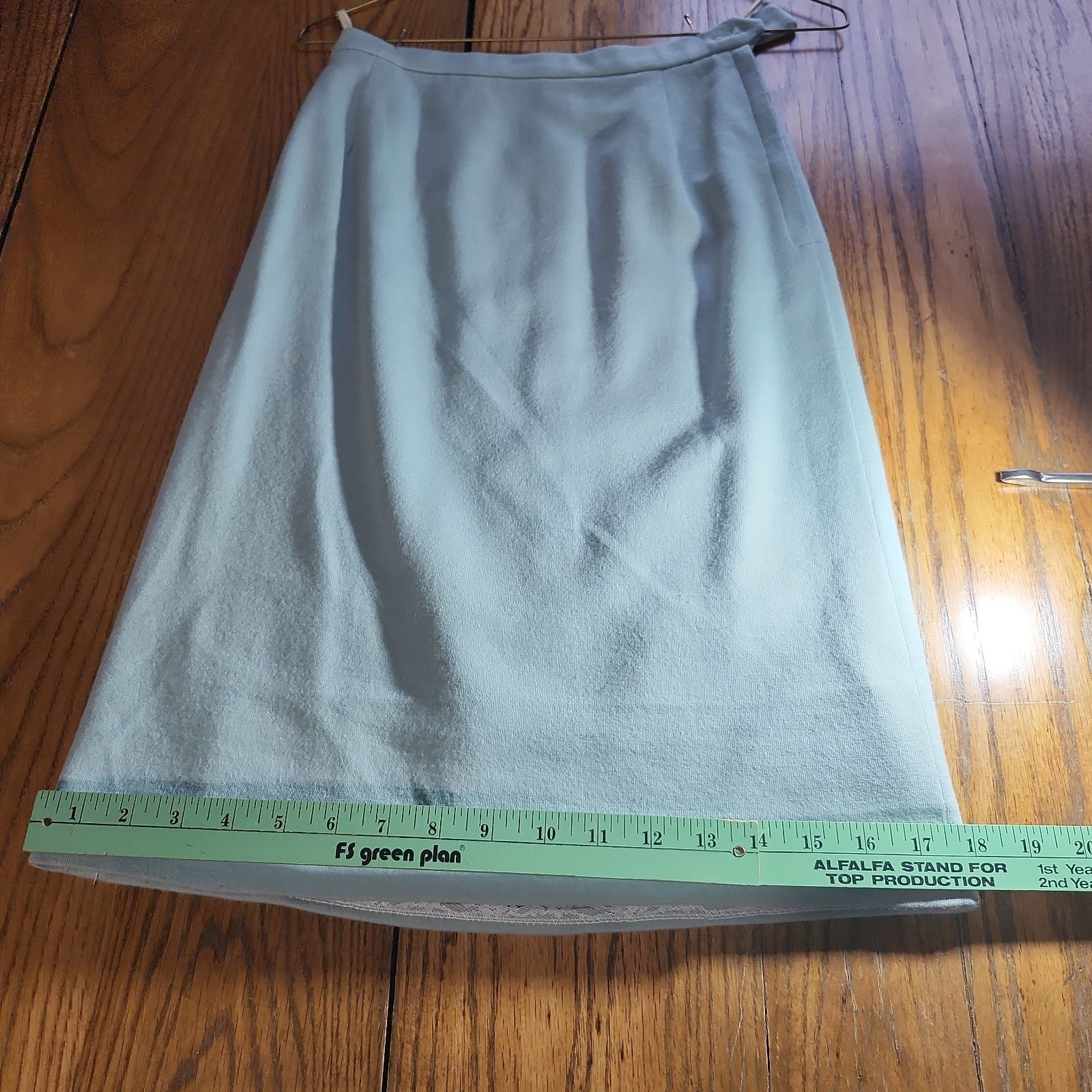 Vintage Two Piece Top Skirt Set Wool Blend Womens PXS Secretary