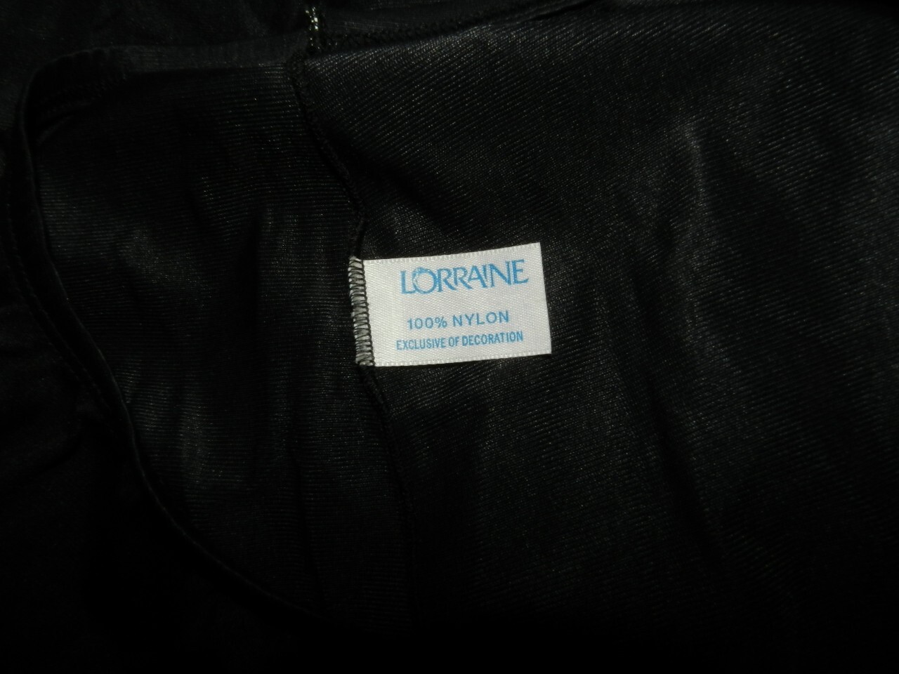 Womens Slip size Tall Medium MT M Lorraine nylon black 1/2