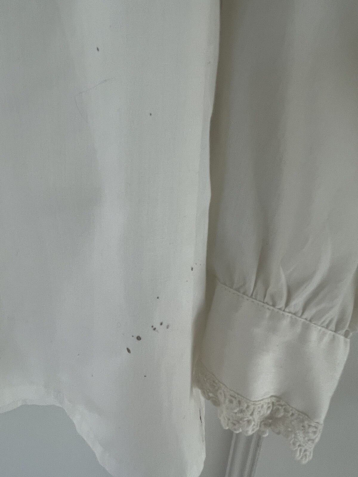 Vintage 1950’s Adelaar Lace Buttondown Washable Dacron Cotton Blouse Size 12