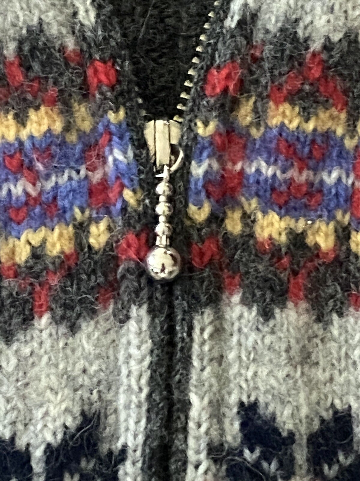 Northern Reflections Vintage Wool Cardigan Sweater Small Nordic Fair Isle Y2K