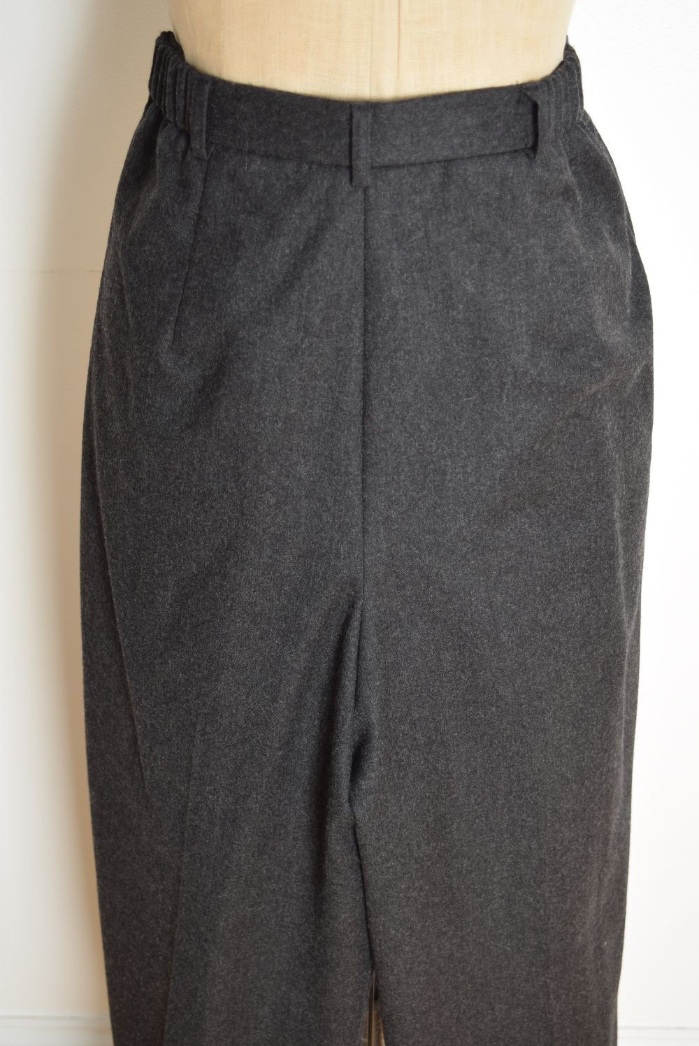 vintage 90s Talbots pants gray wool high waist rise tapered leg trousers M 8