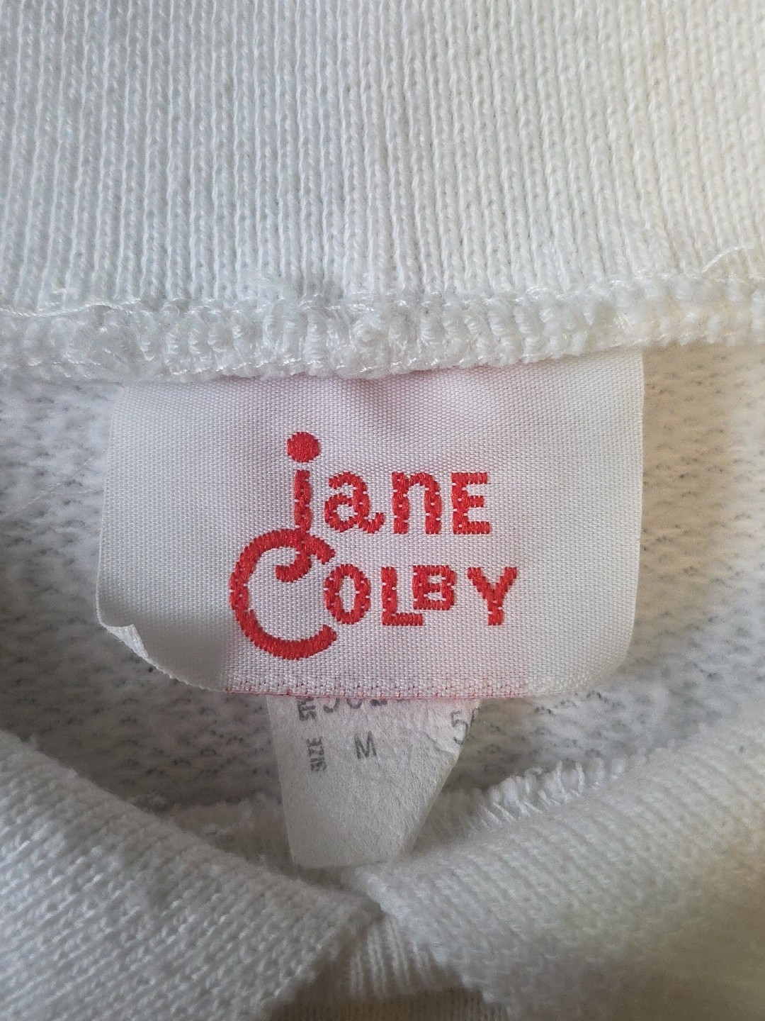 Vintage 80s Jane Colby Grandma Shirt M Cotton Puff Print Flowers Long Sleeve