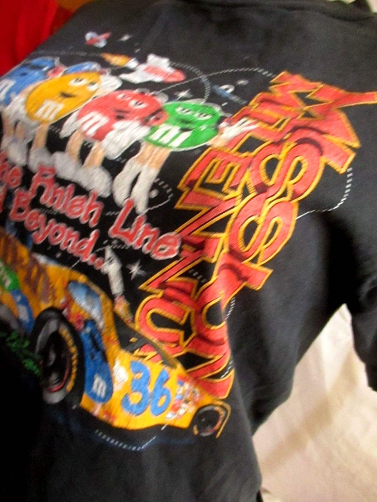 True Vintage Women’s T-shirt XS S Winston Cup 1990s Ernie Irvin #36 M&M’s 1998