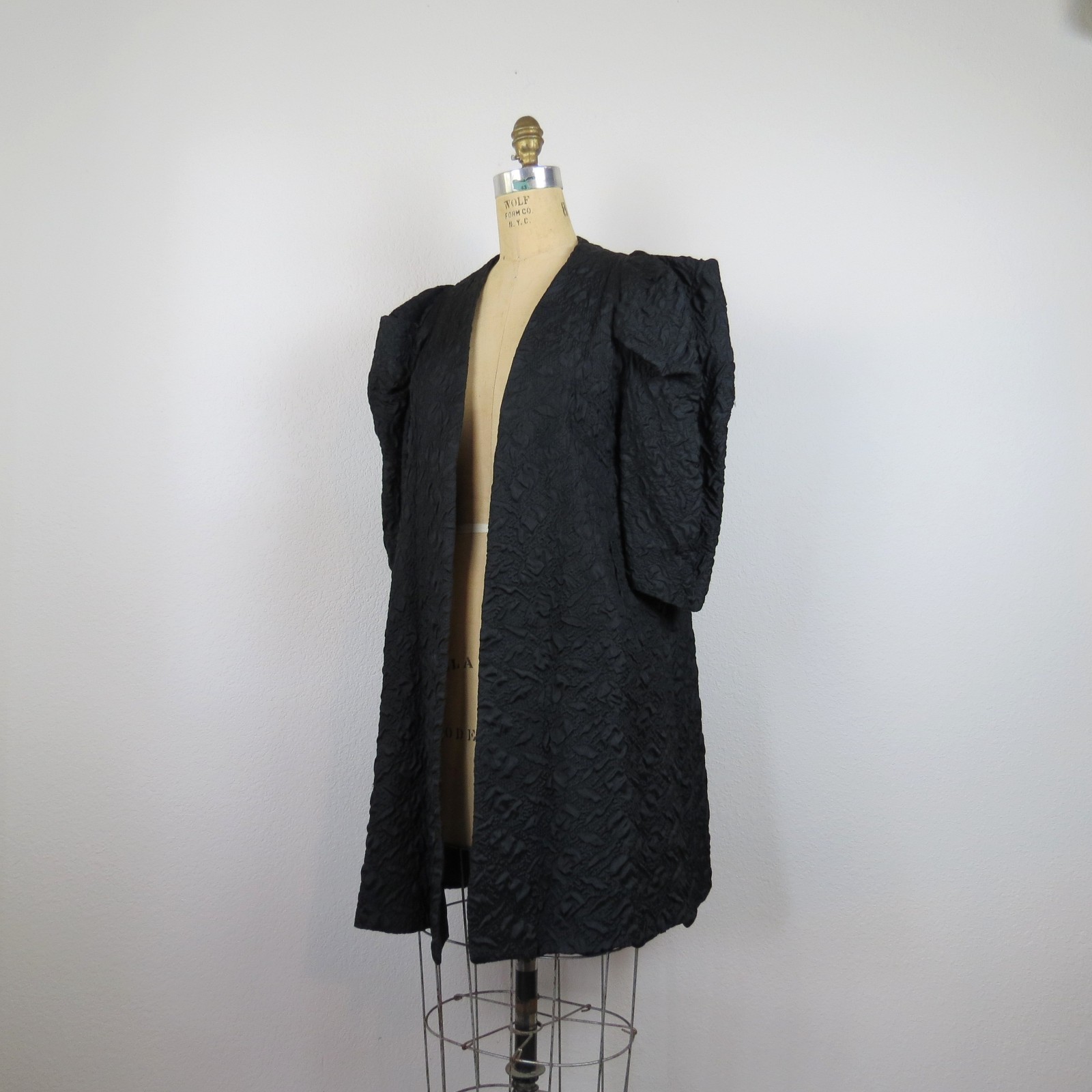 vintage 1940s women’s coat dressy cocktail jacket statement sleeve size medium