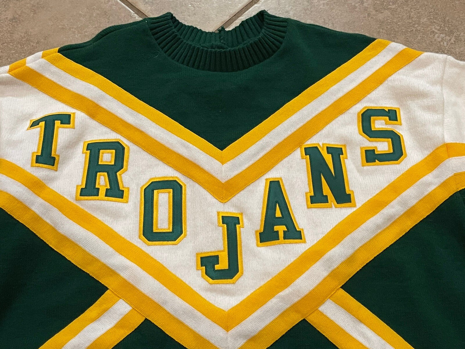 Vtg Varsity Spirit Fashions USC Trojans Cheer Sweater Size 44 Acrylic Mens XL
