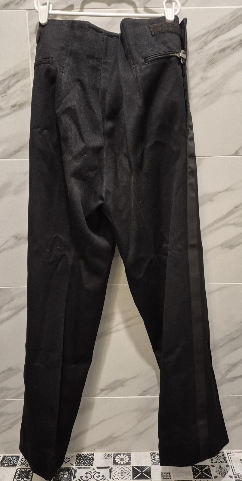 Vintage 80s Black Marching Band Pants Size 1 Adjustable