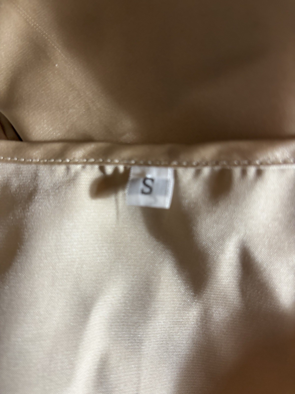 Vtg Soft Satin Nightie Long Dressing gown Soft Nightie Frilly Dress Robe Gold