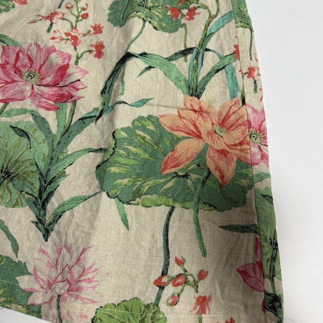 Vintage 80s Laura Ashley Botanical Floral Dress Cottagecore Modern ML Pit to Pit