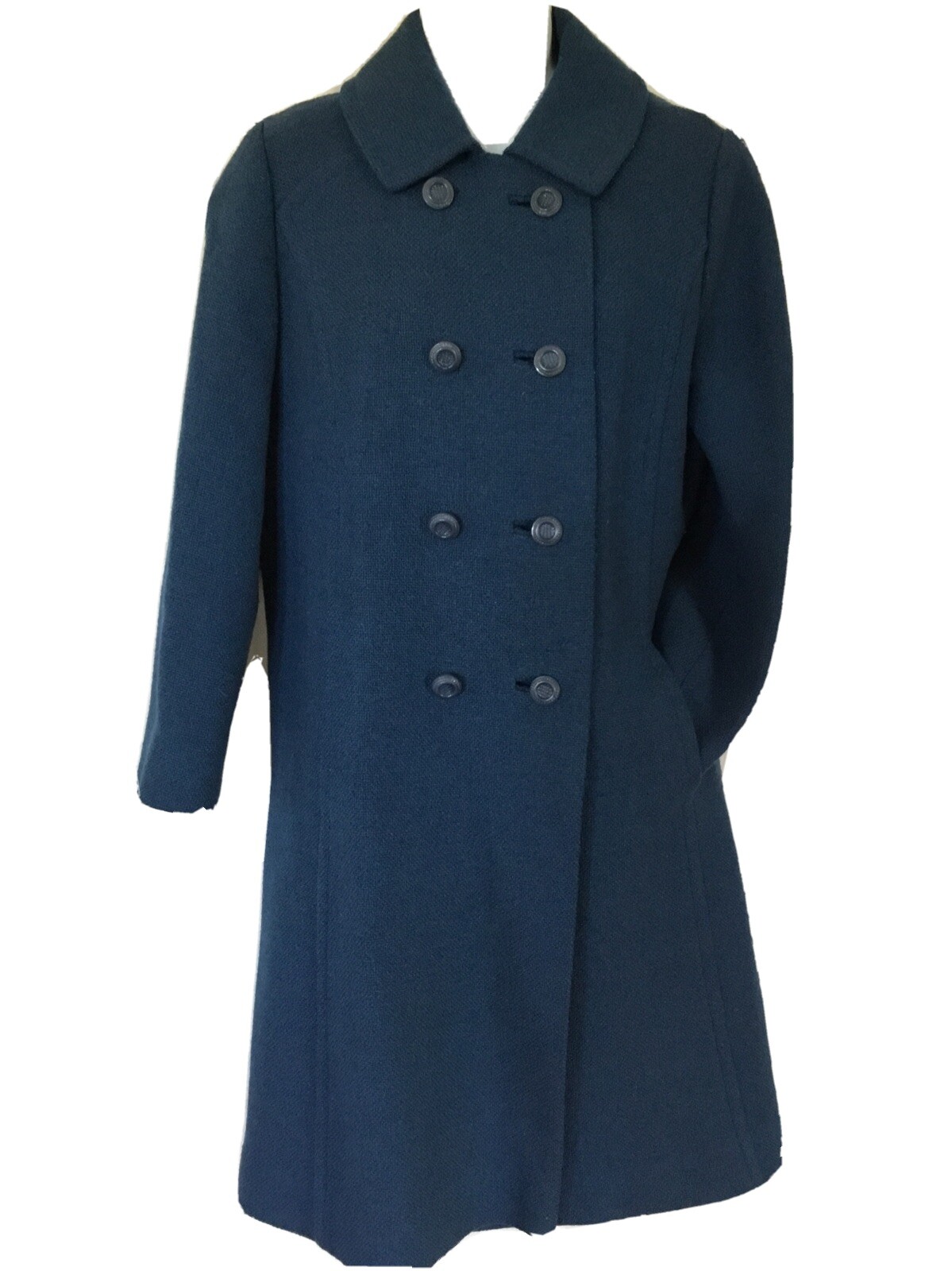 VINTAGE~BEAUTIFUL BLUE WOOL COAT~PIONEER COAT CO.~LADIES SZ: S