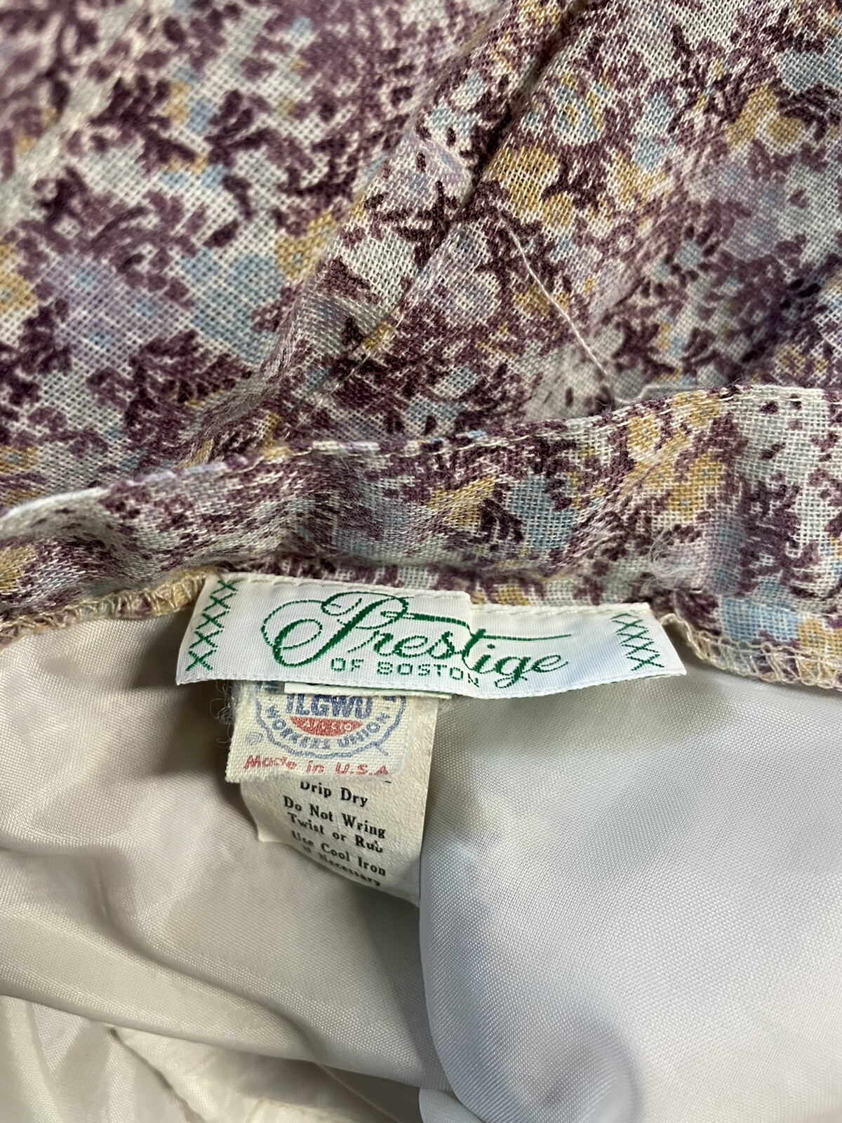 1970’s Prestige Of Boston Union Made Set Skirt & Scarf Floral Size 10 27W