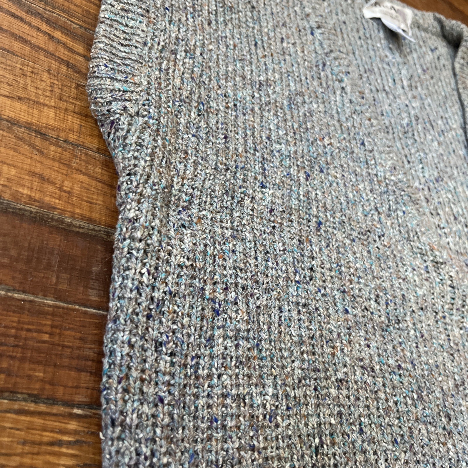 Vintage Collage Knit silk and wool vest Women’s Small Gray