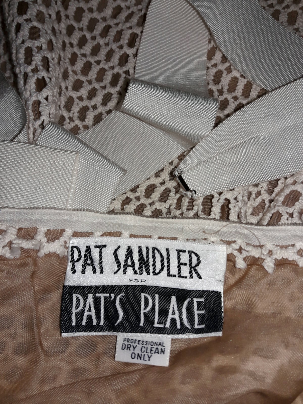 Vintage 70’s Pat Sandler for Pat’s Place Full Crochet Lace Maxi Dress Size 12
