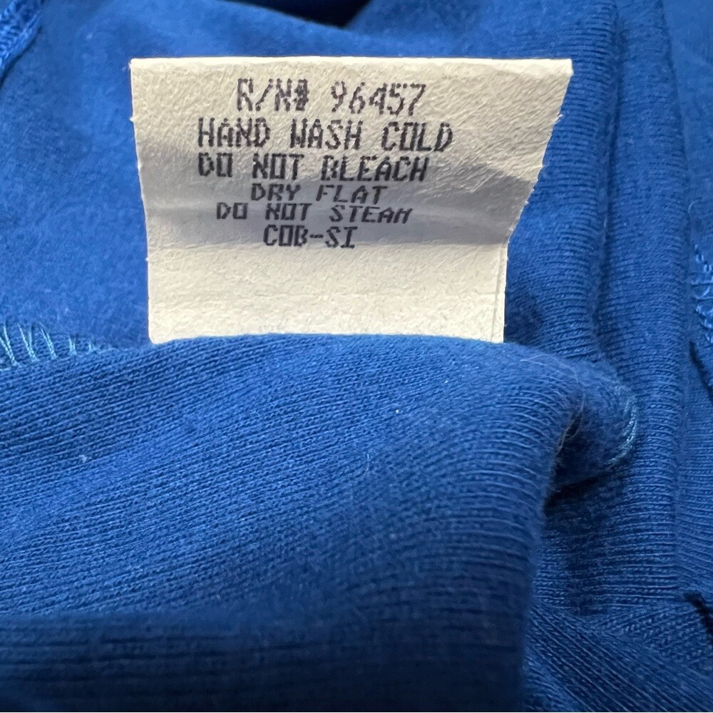 NWOT eyeshadow blue top with bling cat sz L vintage Y2K Long sleeves 100% Cotton