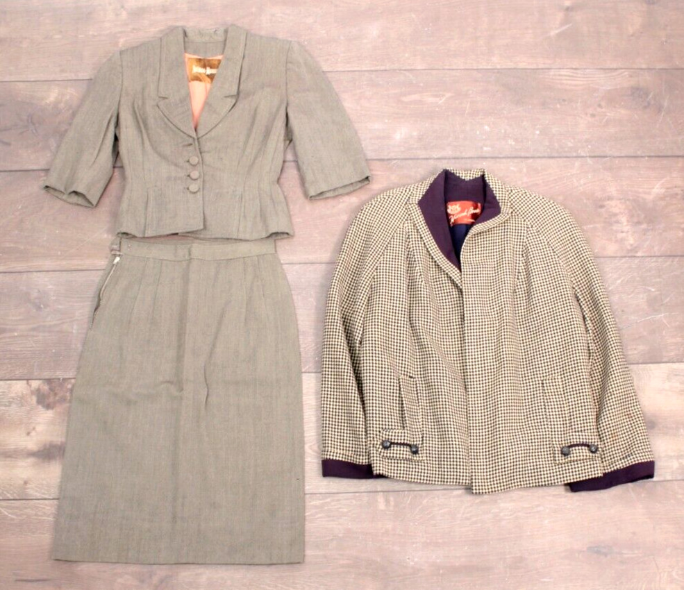 VTG Lot of 18 40s 50s AS IS Suits & Blazers Assorted Sizes & Colors 1940s 1950s