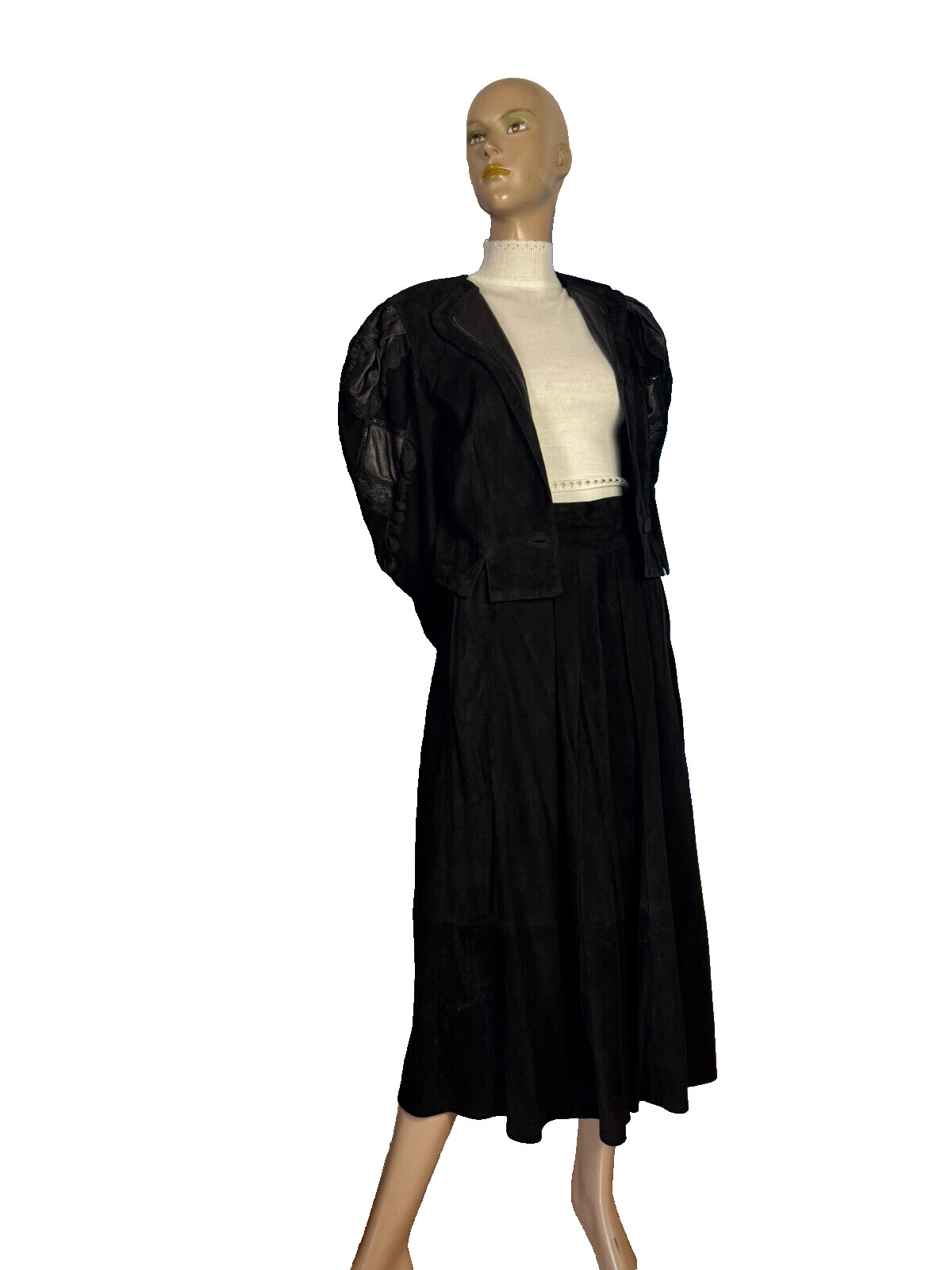 Victorian Suede Jacket Dress by Feiner – Size 38/40