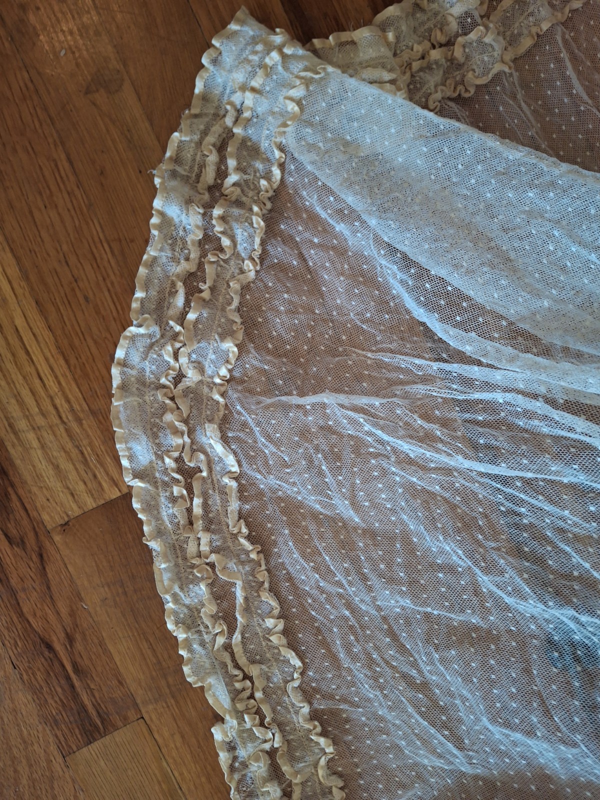 Vintage 1900 Charming Swiss Dotted/Ribbon Trim Bodice & Skirt