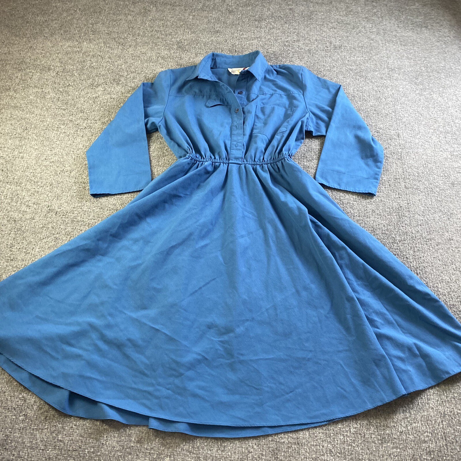VTG | The American Shirt Dress Black Vintage Uniform Workwear Size 14P