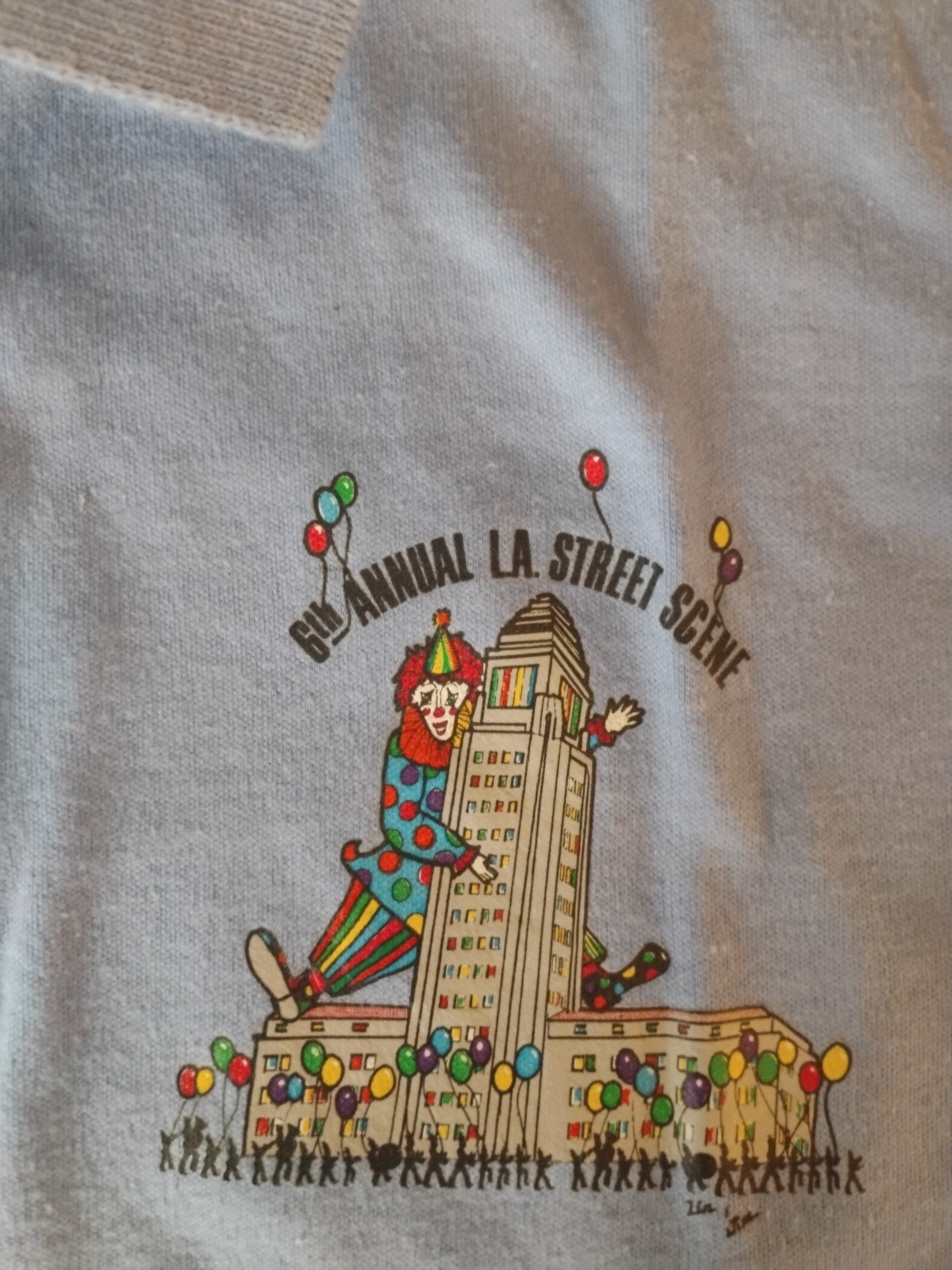 Los Angeles 6th annual LA Street scene polo shirt Vintage M