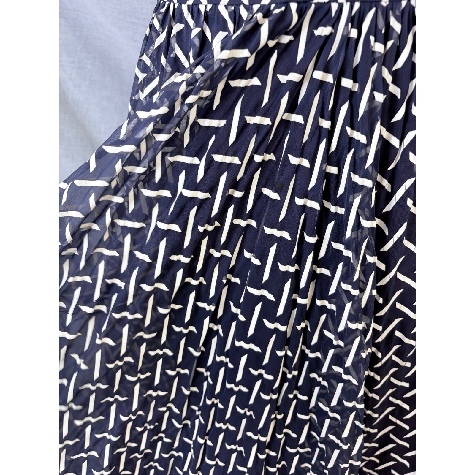 Vintage Marshall Field Young Chicago Shop Purple Geometric Fit Flare Dress AS IS