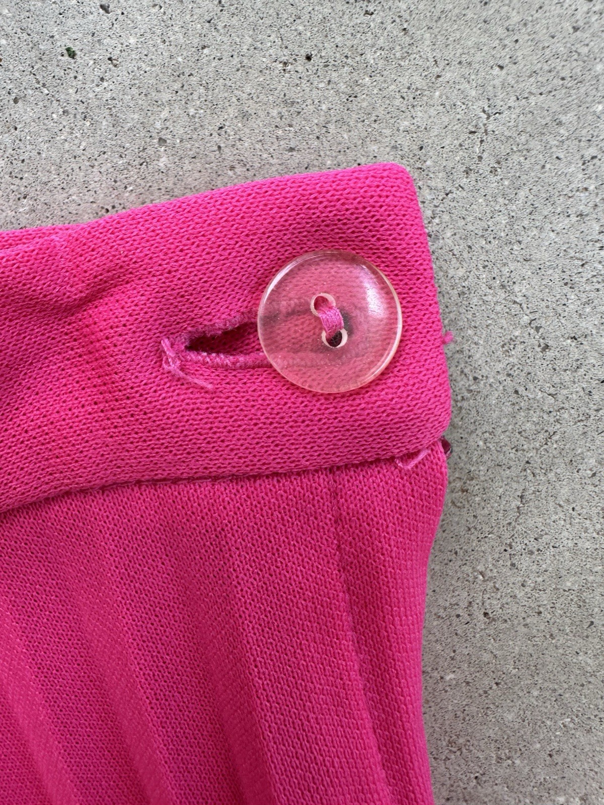1970s Hot Pink Neon Knife Pleated Maxi Skirt Miss Shaheen Hawaii Resort S 6 VTG