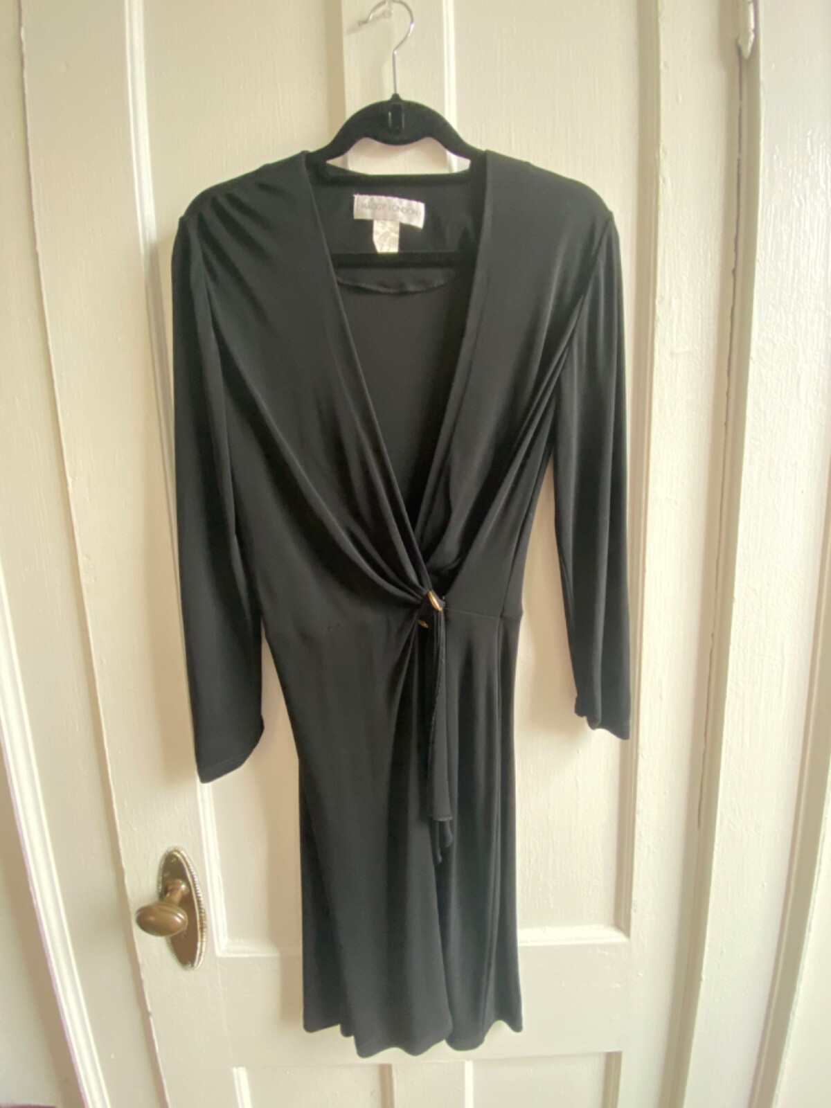 Vintage Maggie London Rayon wrap dress, very Rouge, fits a 6-8