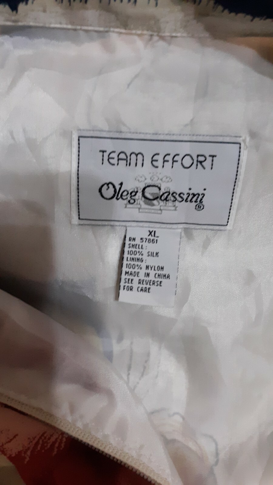 WOMAN’S TEAM EFFORT OLEG CASSINI VINTAGE LIGHT JACKET.FLORAL PRINT.SZ XL