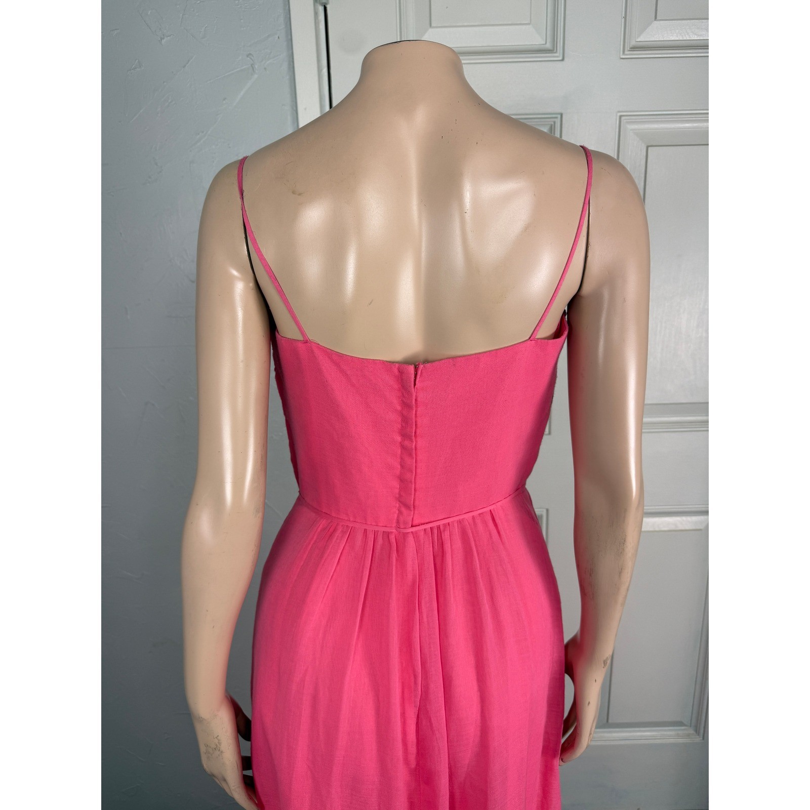 Vintage 70s Bianchi Dress Party Cotton Blend Maxi Long I3-25