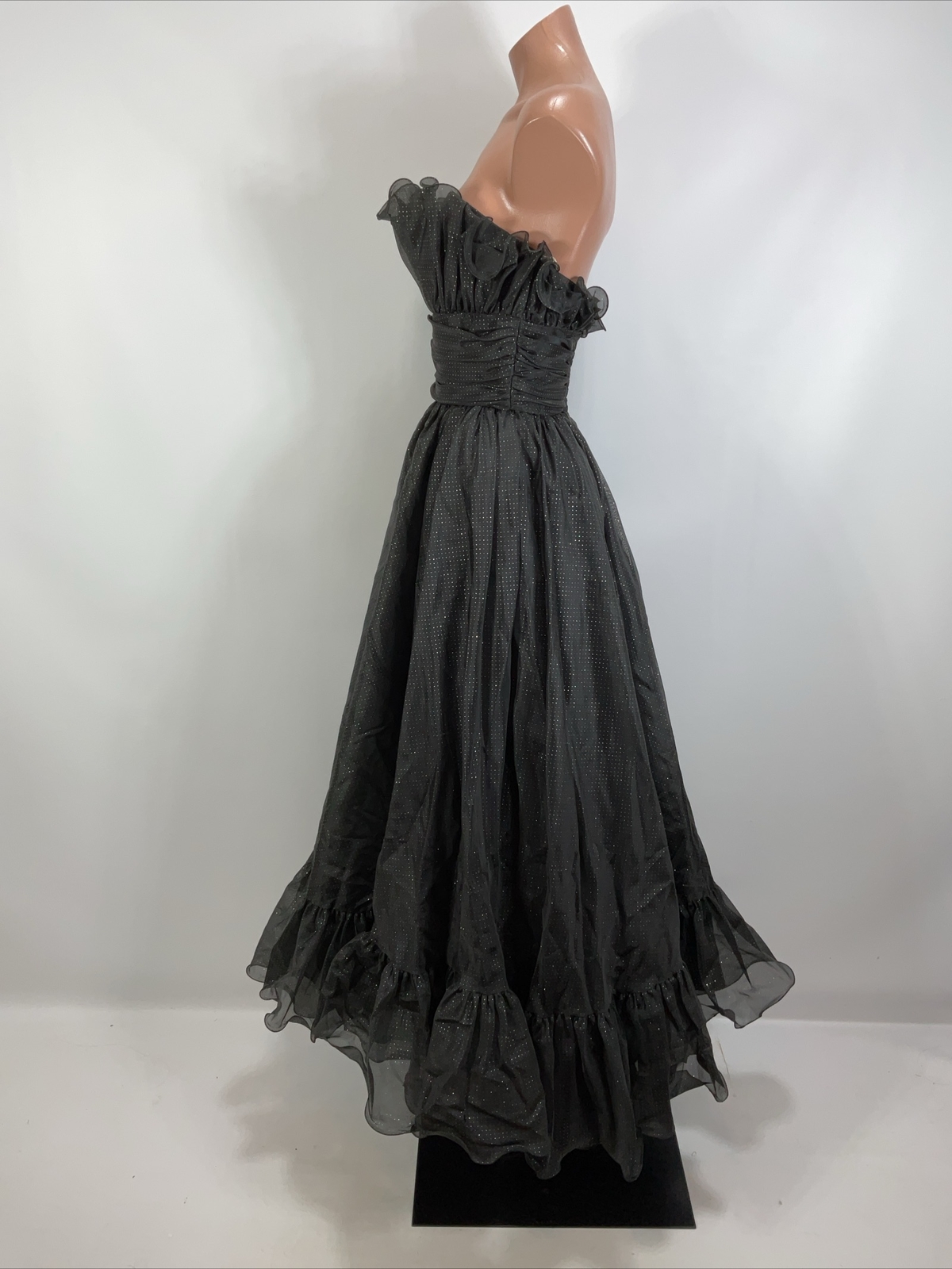 Mike Benet Vintage 80s Glitter Seashell princess tulle Pageant Prom Party Dress