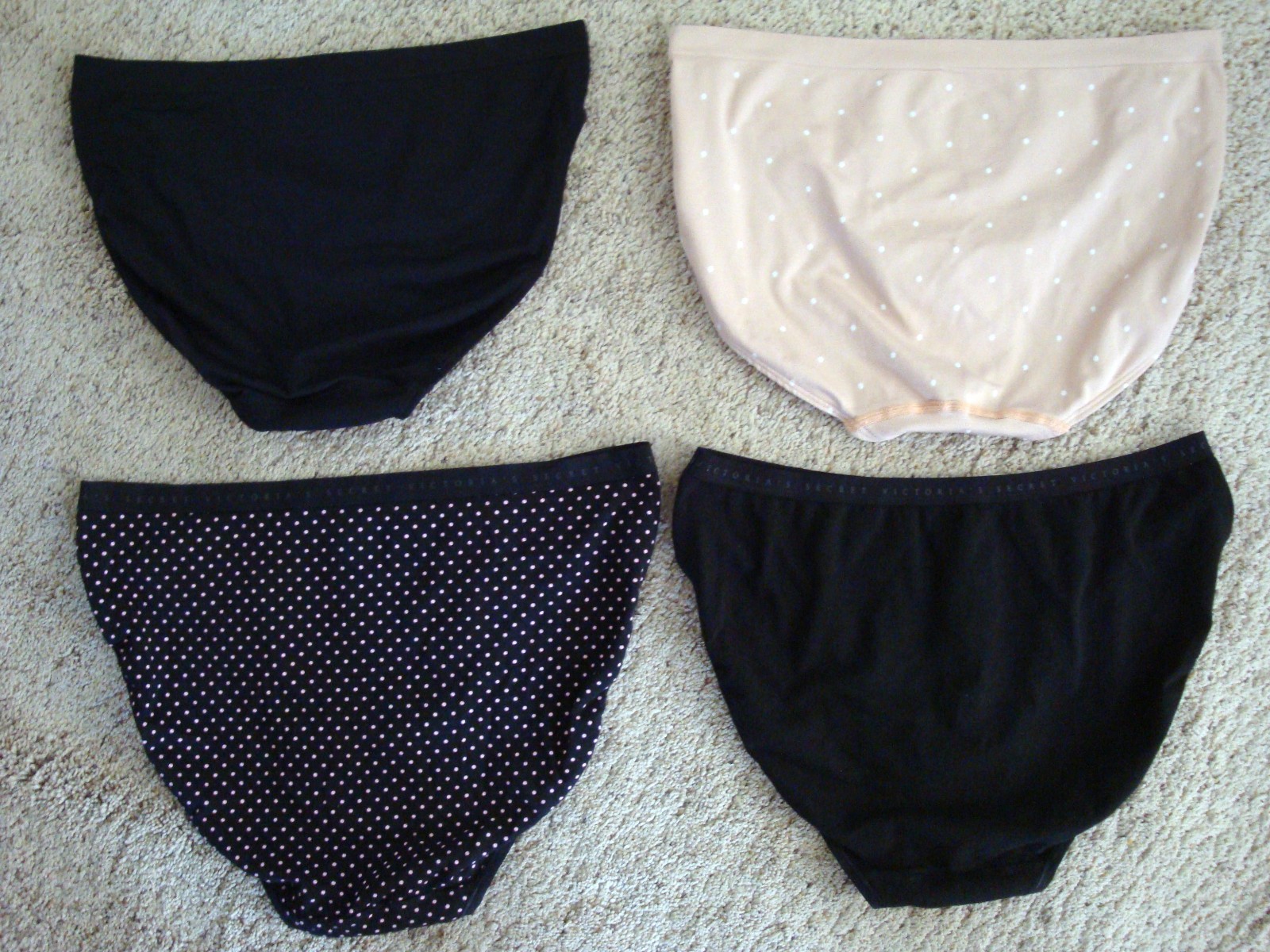Lot of 4 Victoria’s Secret M L High Leg Brief Cotton Modal Soft & Stretchy Logo