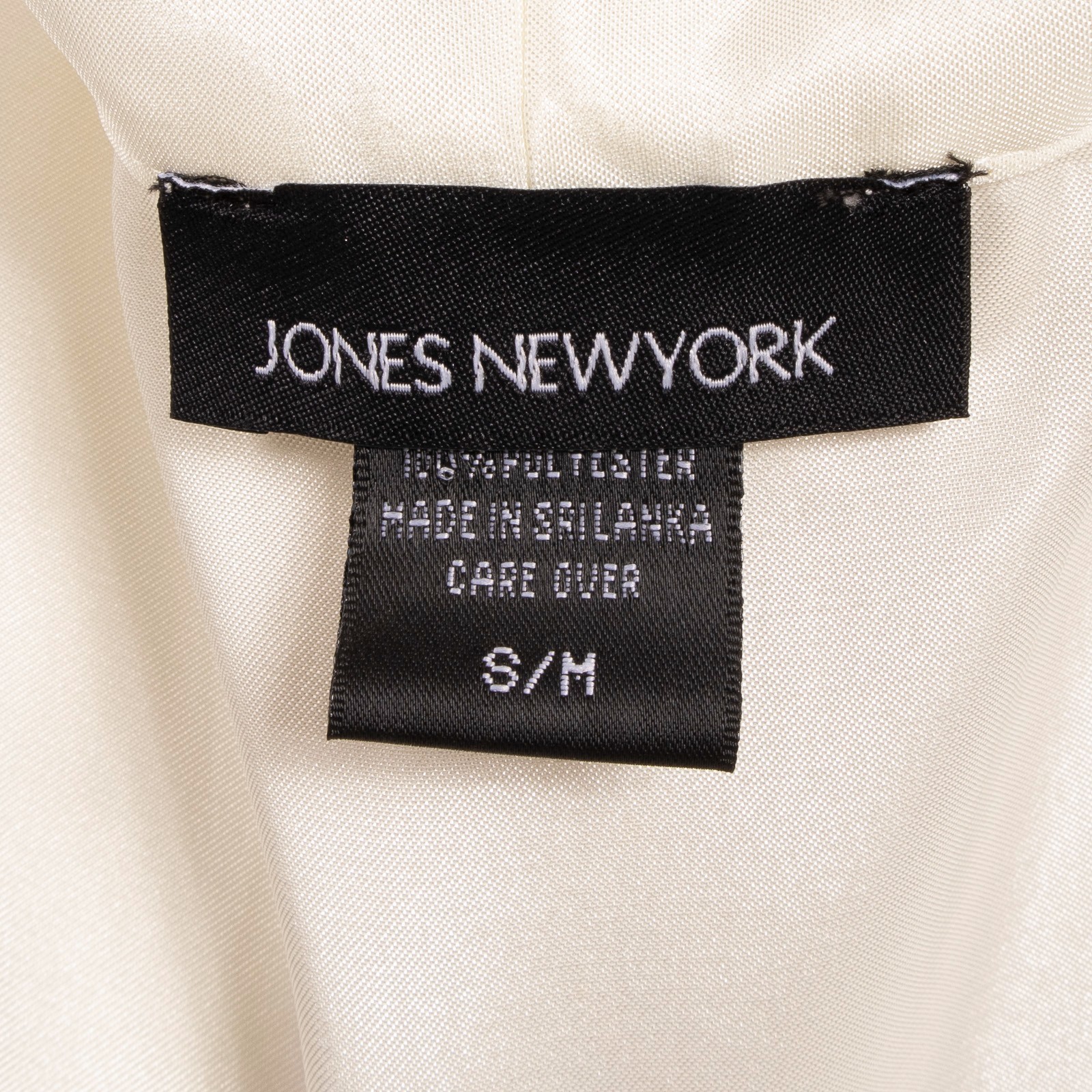 VTG NWT JONES NEW YORK Robe Bridal Satin Bone Flutter Sleeve Belt S/M