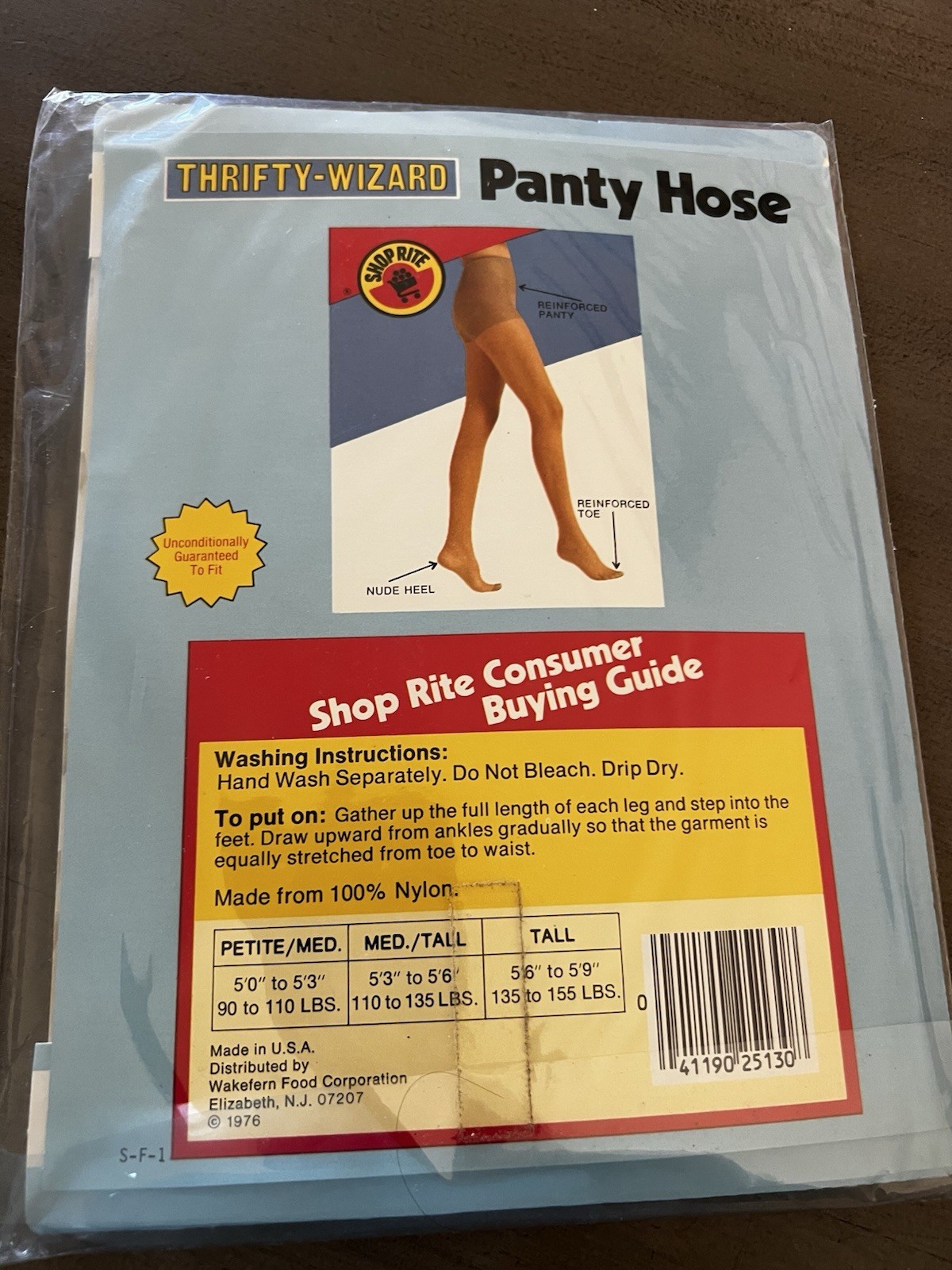 3 Vintage Panty Hose Shop-Rite Tall Thrifty Wizard 1970’s Black, Beige, Coffee