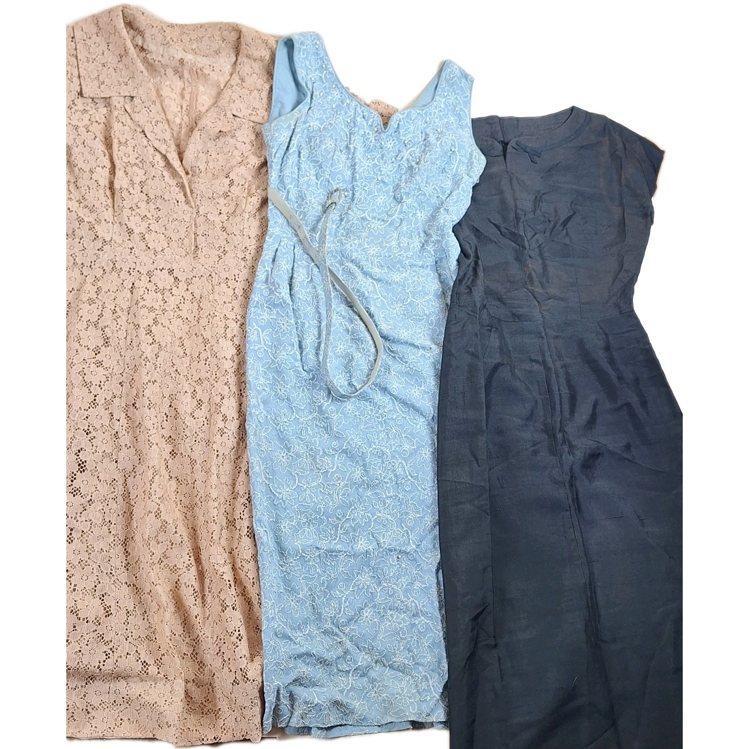 Vintage 1950s 1960s 1970s Day Dress Lot Of 6