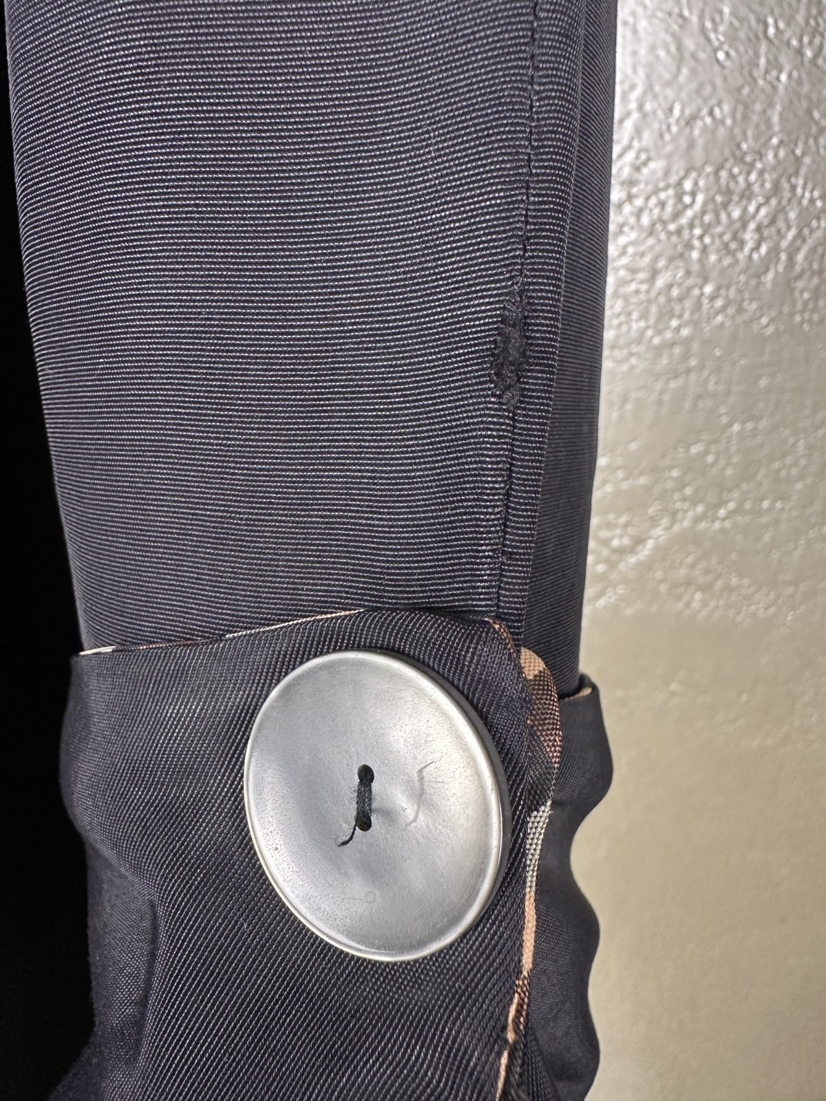 Vintage 1940’s Handmade Black Satin Rayon Jacket Lightweight ¾” Sleeve Petite