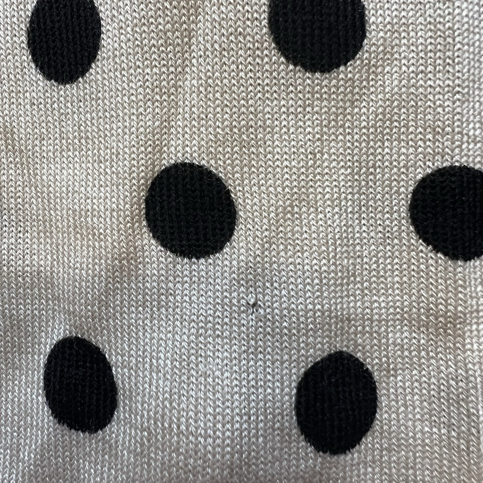 Entracte Vtg Silk Cashmere Polka Dot Crewneck FittedButton Up Knit Cardigan M