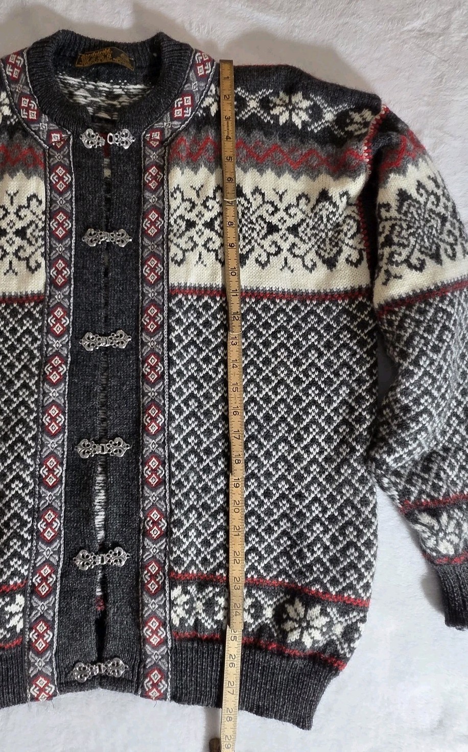 Vintage Nordstrikk 6035 Fiskarstrand Cardigan Pure 100% Virgin Wool, Norway