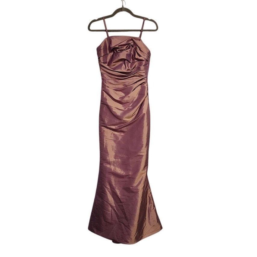 XTREME VTG Tafetta Mermaid Formal Dress Prom Y2K Mauve McBling princesscore 4