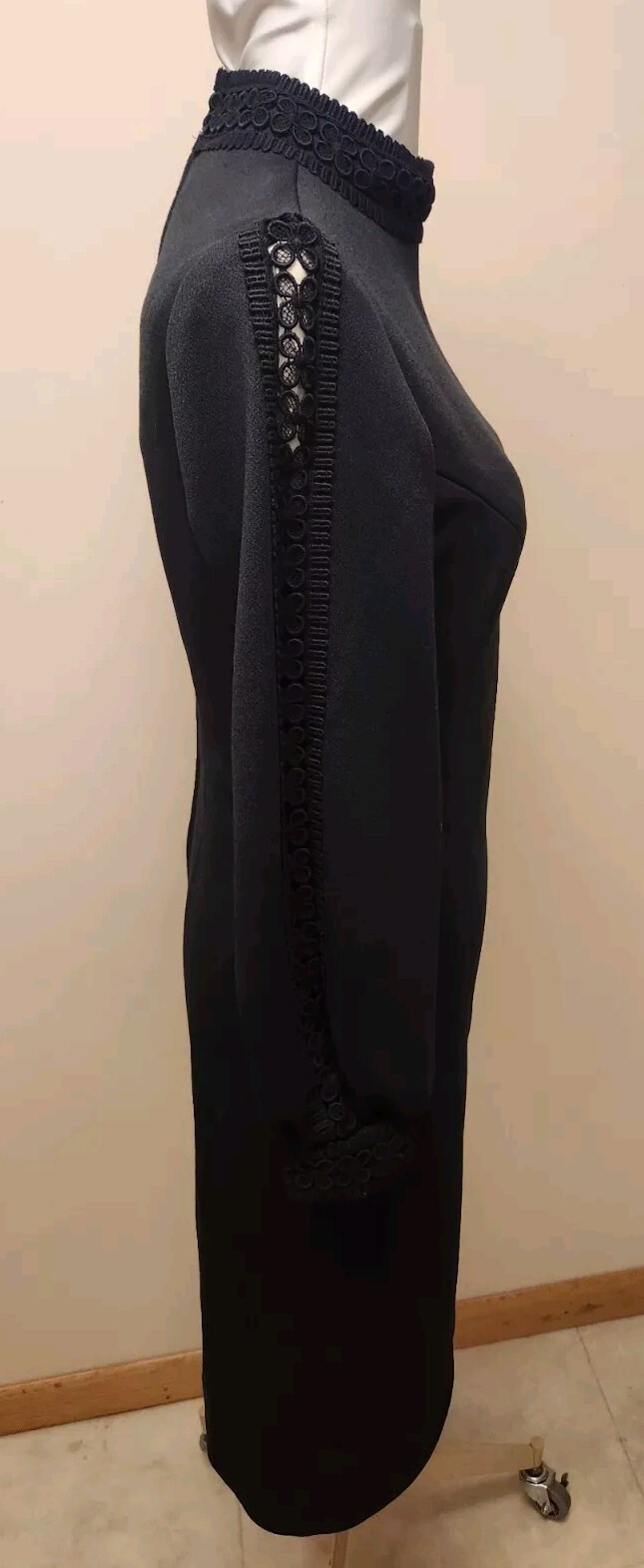 70’s Toni Todd Blk Knit Dress * Vintage Designer Lines* szM*Measurements Given