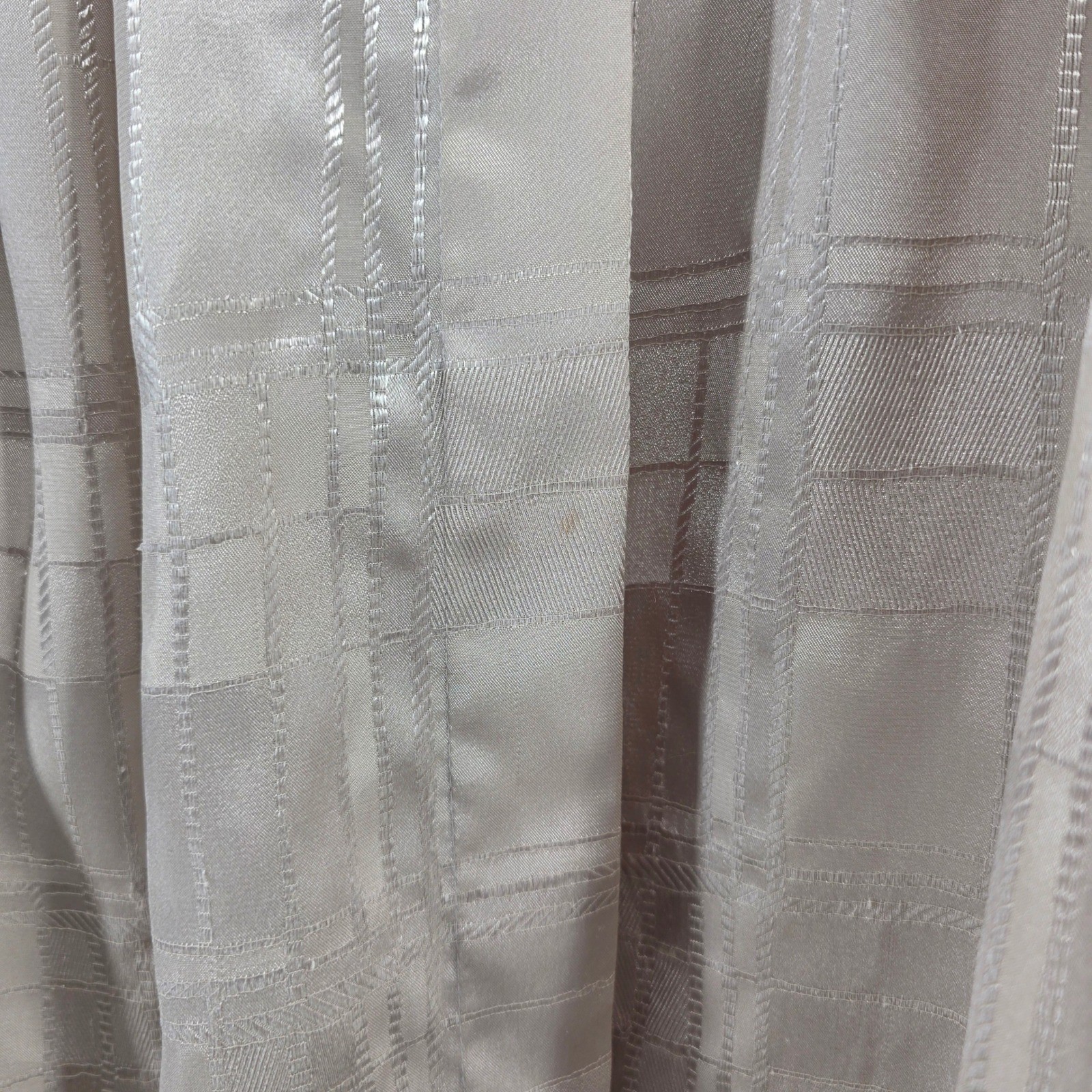 Yves St Clair Petites Vintage Champagne Metallic Plaid High Neck Blouse 4P