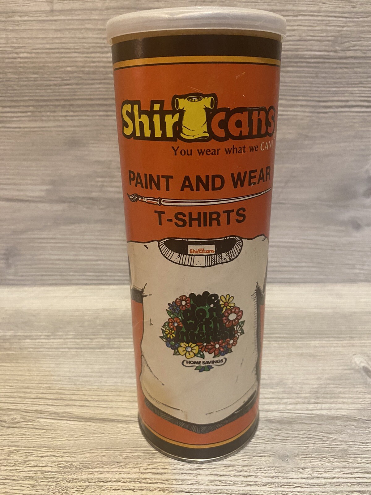 Vintage 1976 Shirt Cans Paint And Wear Shirt “Home Savings” *See Description”