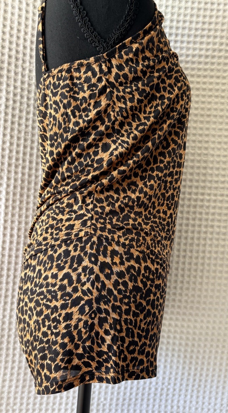 Magic Silk Vintage Animal Print Cami Sleep Set Loungewear Y2K Lingerie 90s