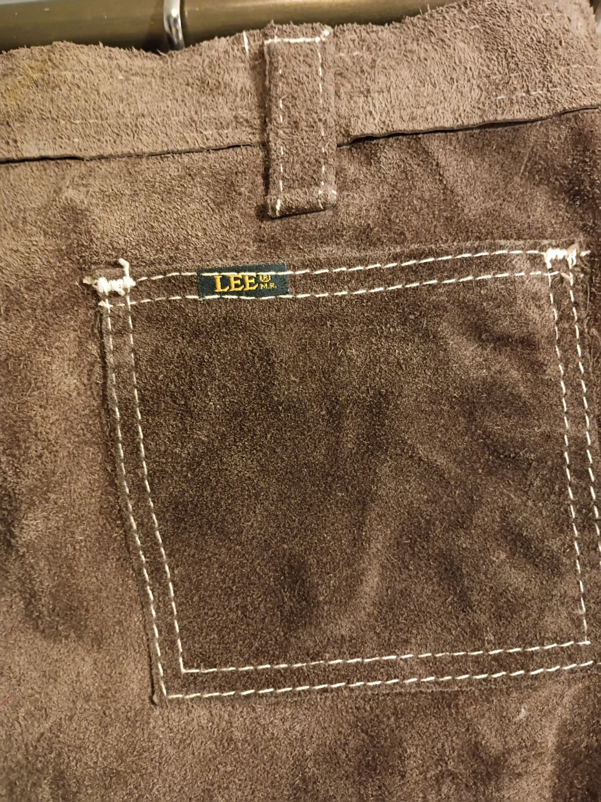 Vintage Lee 1970s”Hiphugger” Reversible Suede/Leather Pants Rare! Rare!