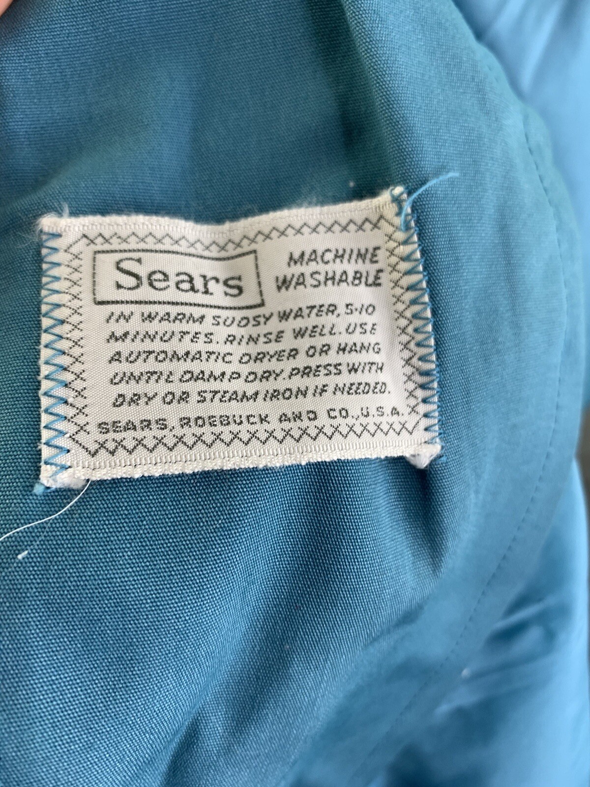 Vintage 60s Sears MOD Trench Coat Womens S Blue Velvet Collar Retro Spy Jacket